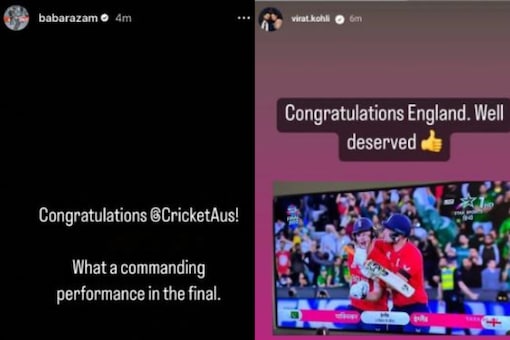 Babar Azam took to his Instagram to congratulate Australia who defeated India in ICC World Cup 2023 final. (Pics: Instagram)
