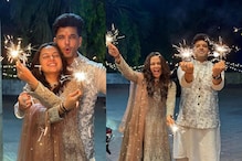 Karan Kundrra Wraps Tejasswi Prakash In His Arms As They Celebrate Diwali, Light Up Phuljhadis; Photos
