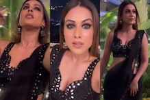 Sexy! Nia Sharma Goes Bold In Sizzling Black Saree, Plunging Blouse On Diwali, Video Goes Viral; Watch