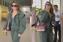 Tamannaah Bhatia Slays Airport Style, Opts For Comfy Casuals In A Green Baggy Jacket; Watch