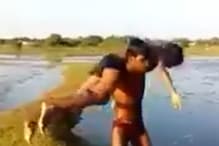 Video Of Young Boys Performing WWE Stunts In Pond Goes Viral