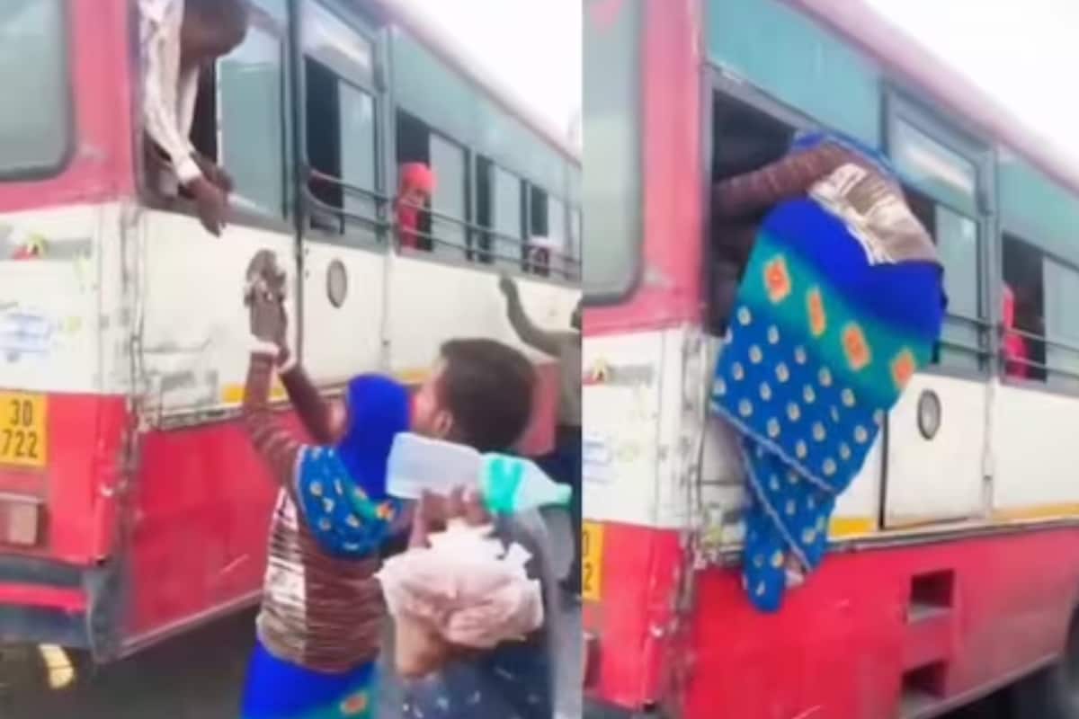 Watch: Woman Enters Packed Bus Climbing Through Rear Window